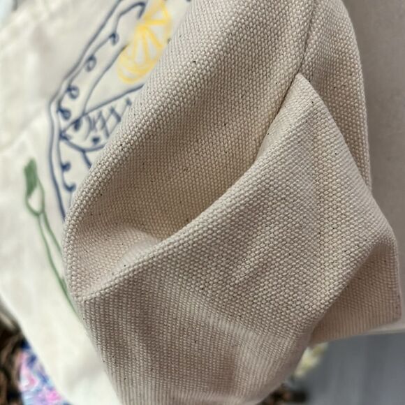 Kate Spade New York xTarget Fish Embroidered Canvas Tote Bag Fun Fashion - Picture 7 of 8